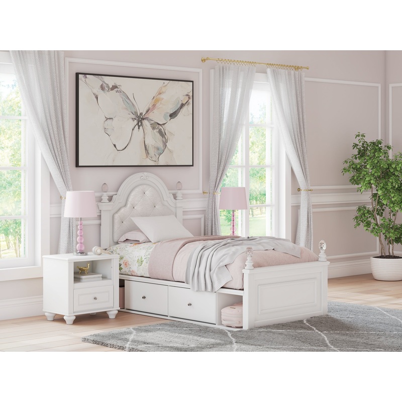 Kozlani Twin Upholstered Panel Storage Bed