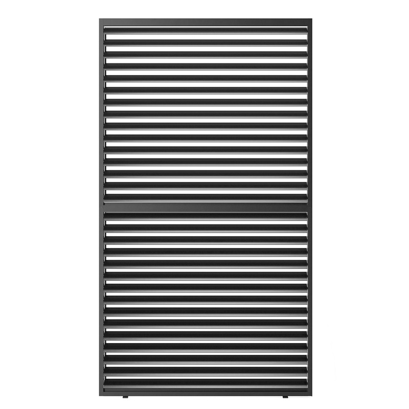 Louver Grille Frame & Louvers|Black|35.4″W x 85.8″H|48.4″W x 85.8″H