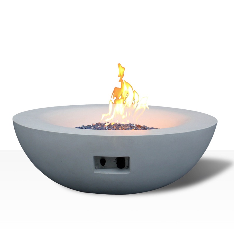 Outdoor Concrete Propane Gas Fire Pit Bowl