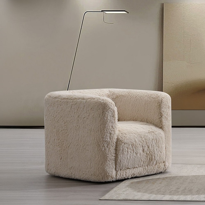 Upendo – Chair With Swivel – Beige Linen