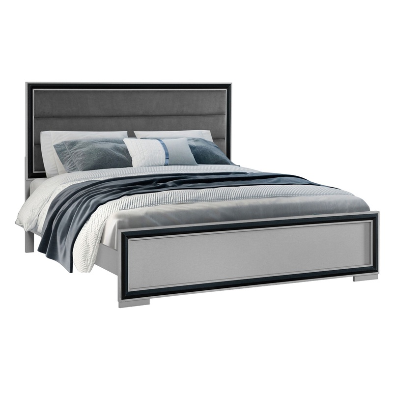 Adelaide – Bed With LED|Gray|King|Queen