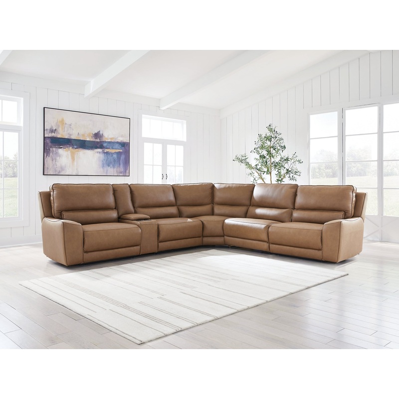 DeepWakes 6-Piece Reclining Sectional with Storage Console