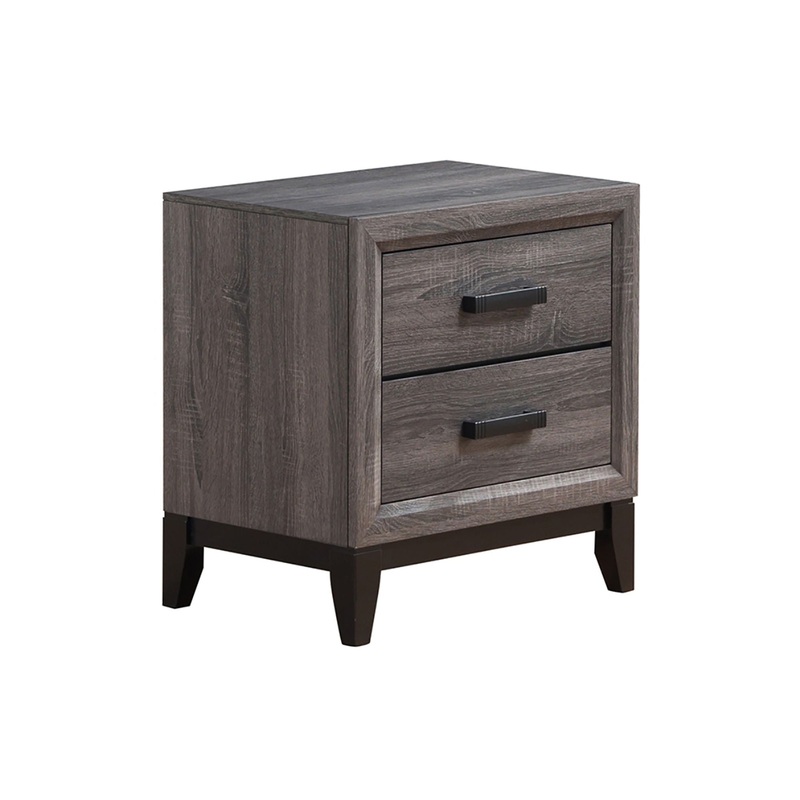 Mirage – Nightstand|Dark Gray|White