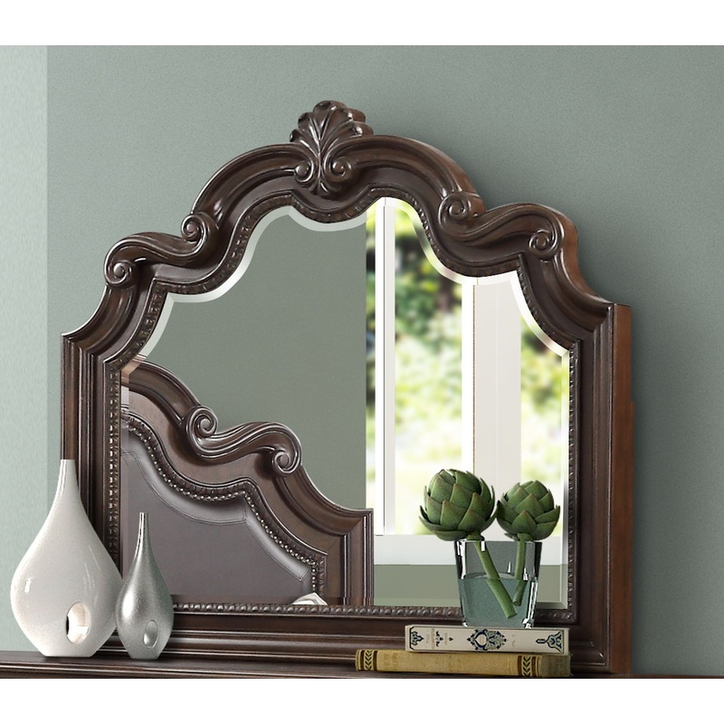 Ornate Mirror – Mahogany