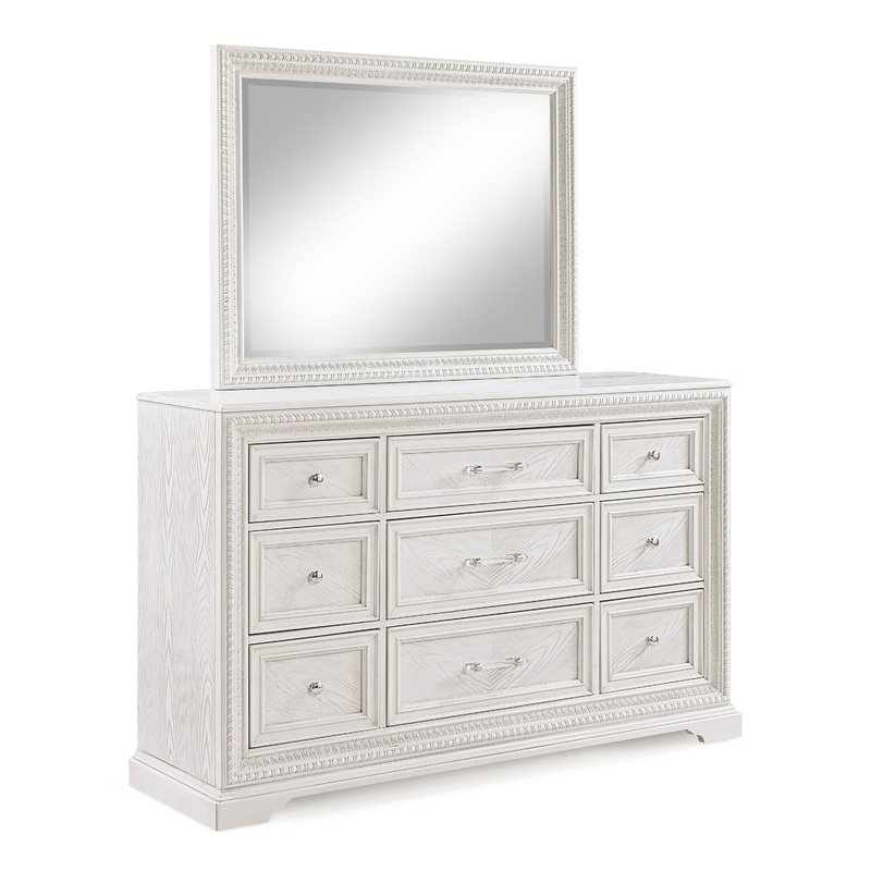 Alexandria – Dresser And Mirror – White