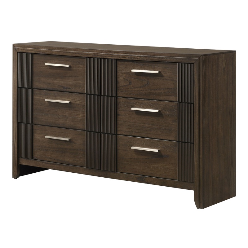 Carlton – Dresser|Dark Brown|White|Dressers|Dresser & Mirror