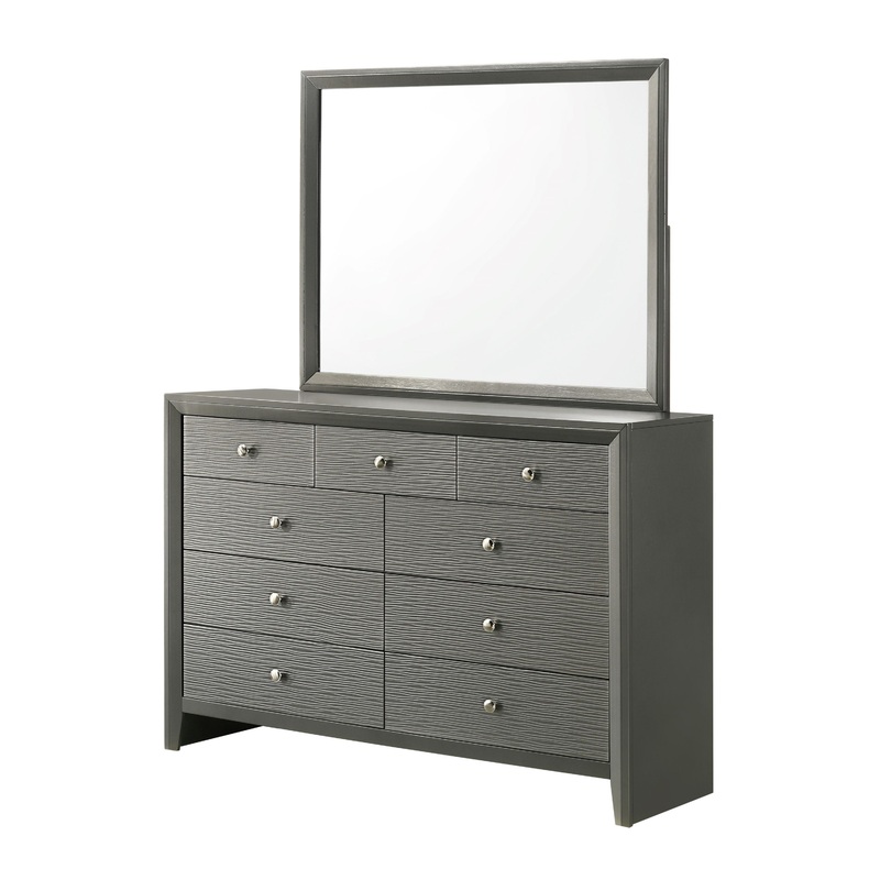 Denker – Dresser|Dark Gray|Dressers|Dresser & Mirror