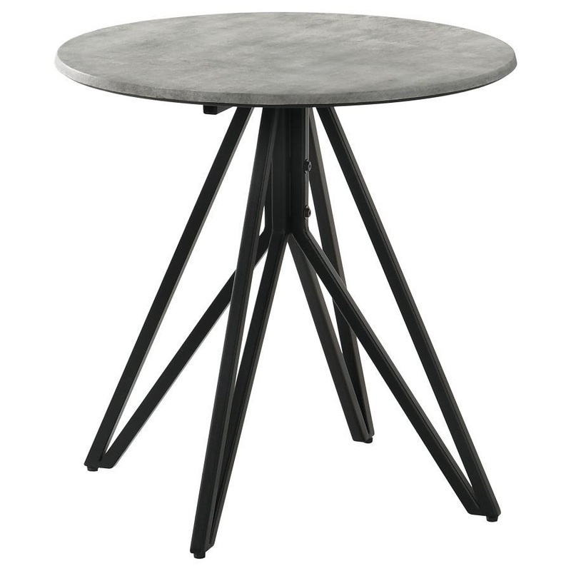 Hadi – Round Smart Top Table|Gray|End Tables|Coffee Tables