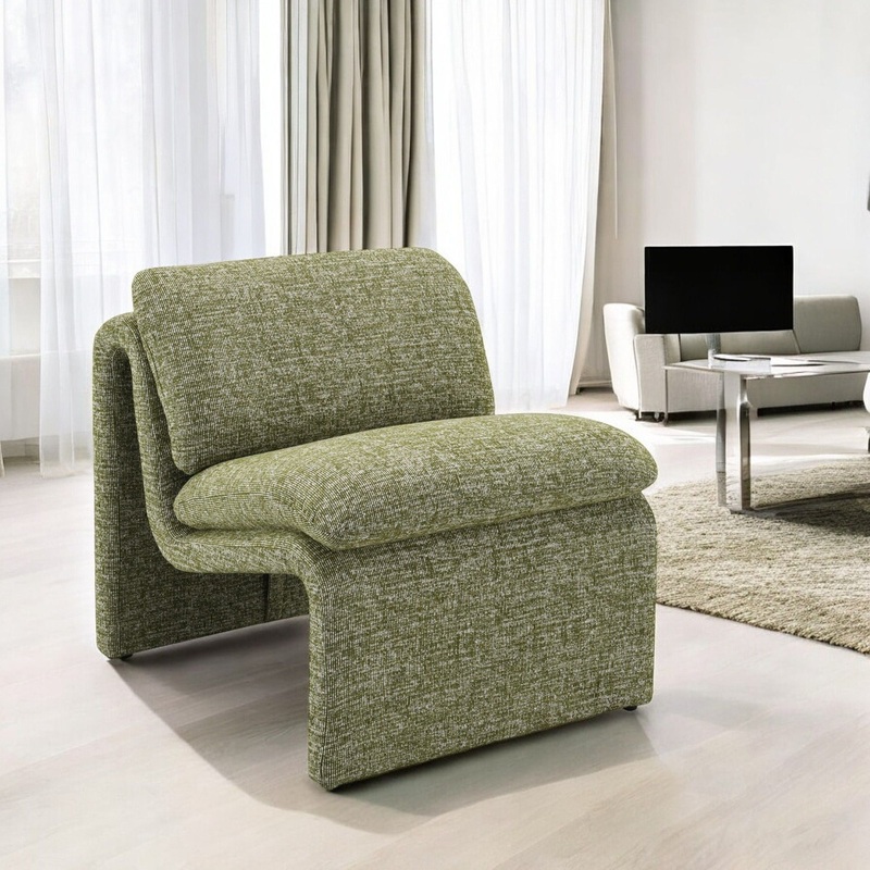Jaeda – Innovative Elegance Accent Chair In Curved Shape