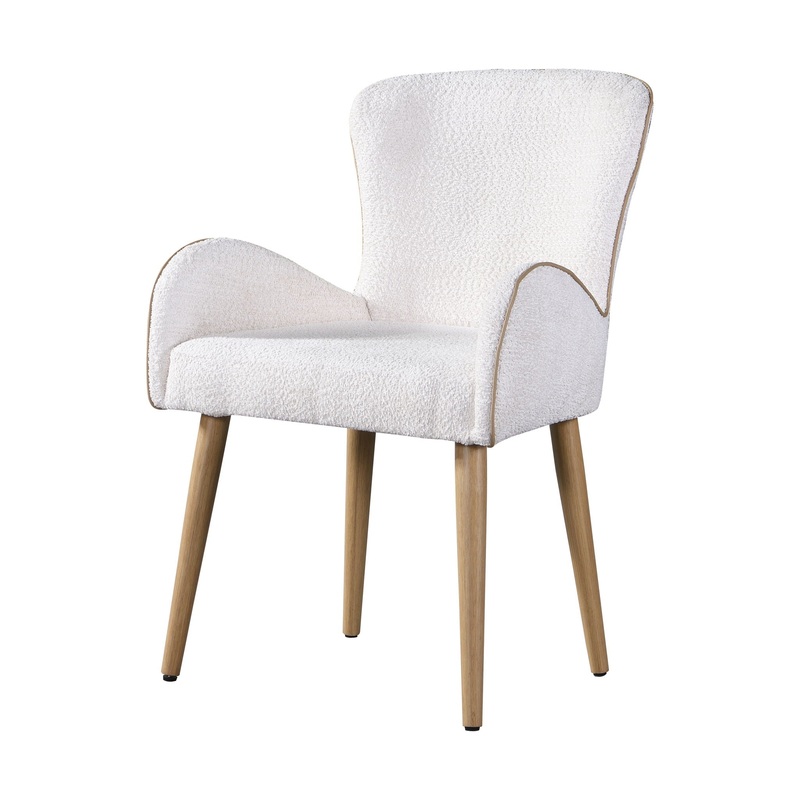 Qwin – Boucle Side Chair (Set of 2) – Beige