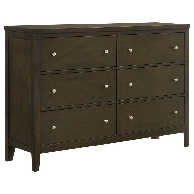 Wilkes – 6-Drawer Dresser|Dark Brown|Dressers|Dresser & Mirror