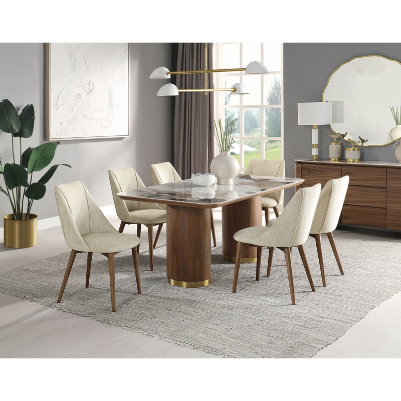 Willene – Ceramic Top Dining Table – Walnut