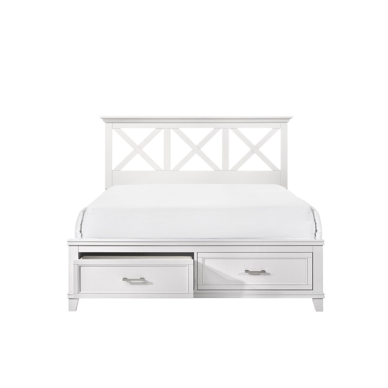 X Ample Storage Bed|White|Gray|Dark Brown|Queen|King