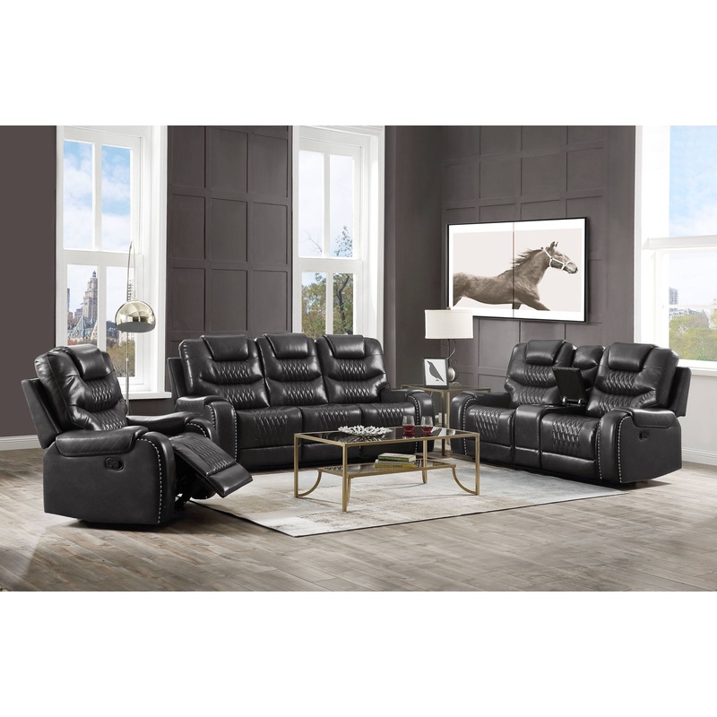 Braylon – 3 Pieces Living Room Set, Manual Recliner – Brown