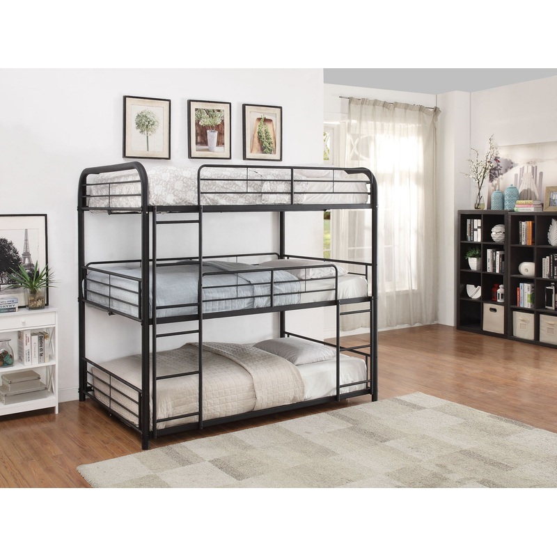 Cairo – Triple Full Bunk Bed – Black