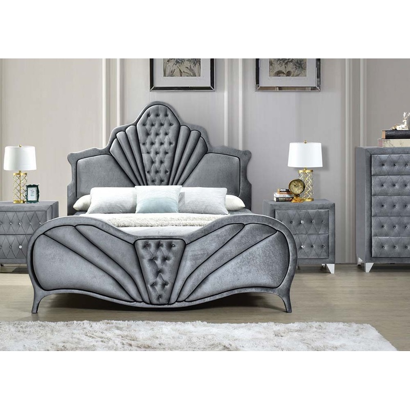 Dante – Queen Bed – Gray