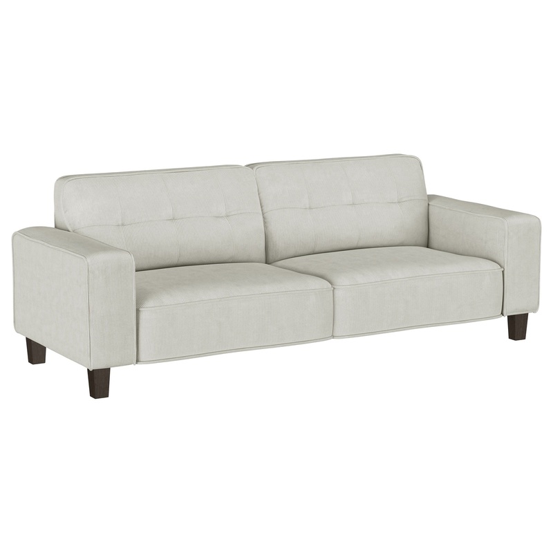 Deerhurst – Upholstered Track Arm Tufted Sofa – Greige