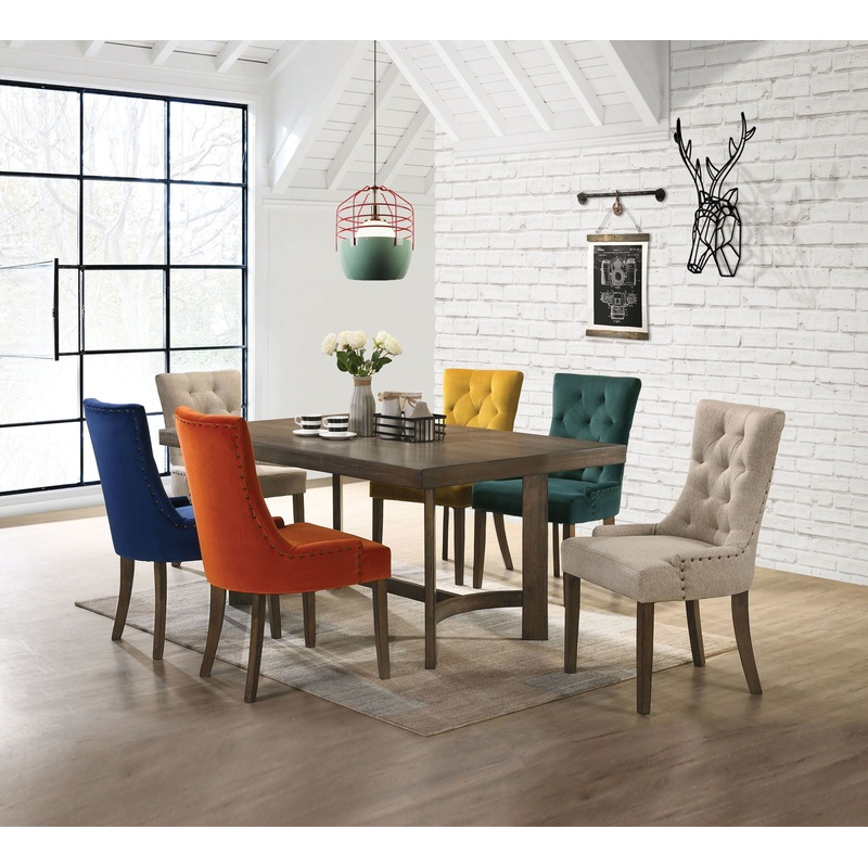 Farren – 11 Pieces Dining Room Set – Multi / Oak