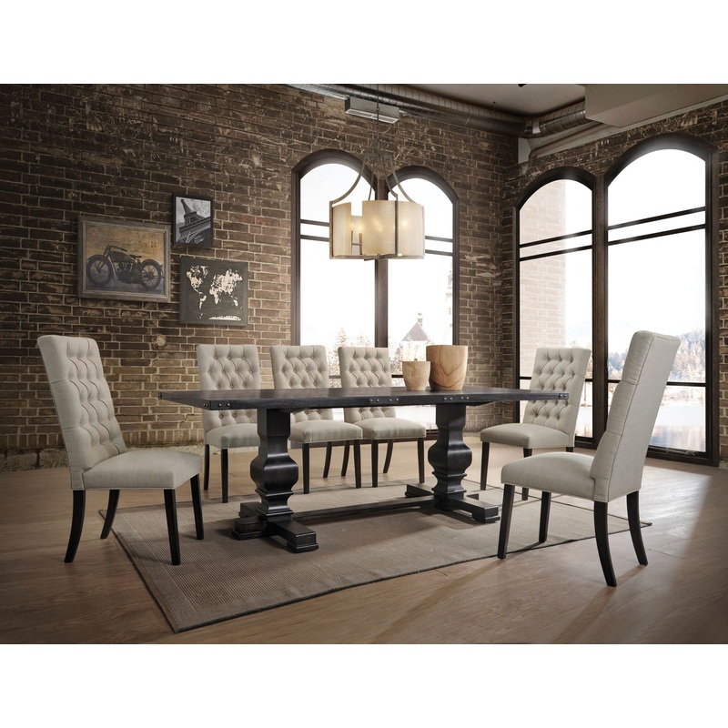 Morland – 7 Pieces Dining Room Set – Black