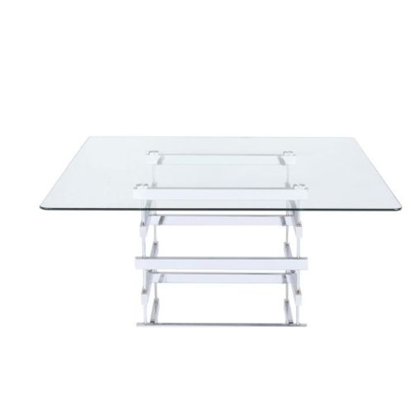 Nadie – Clear Glass Top Counter Height Table – Chrome