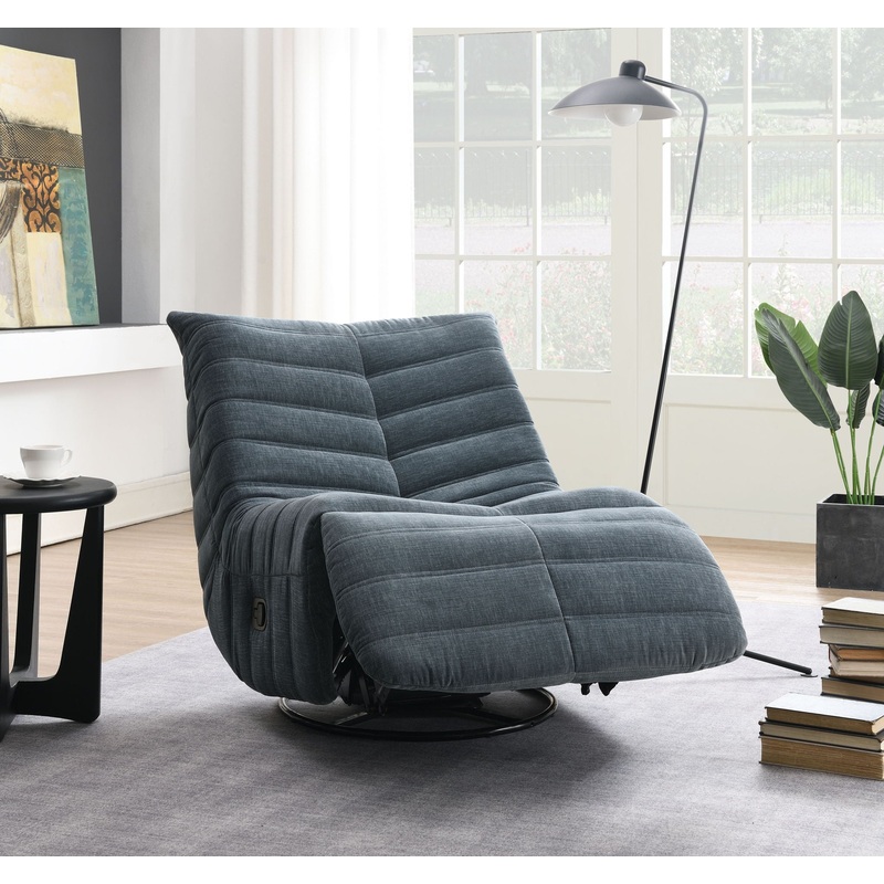 Talmon – Chenille Glider Recliner With Swivel