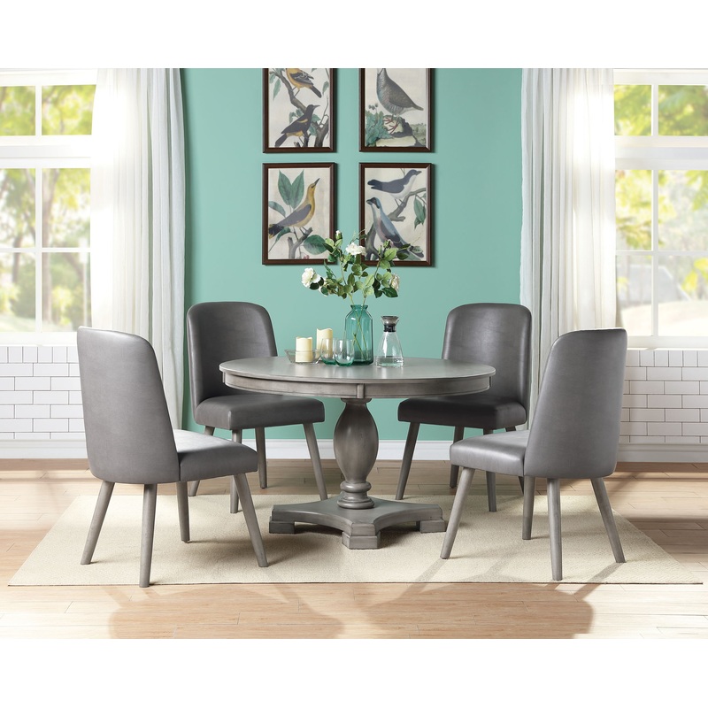 Waylon – 5 Pieces Dining Room Set – Gray / Oak