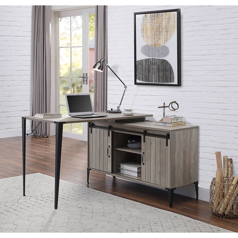 Zakwani – Writing Desk – Wood|Dark Gray|Light Brown