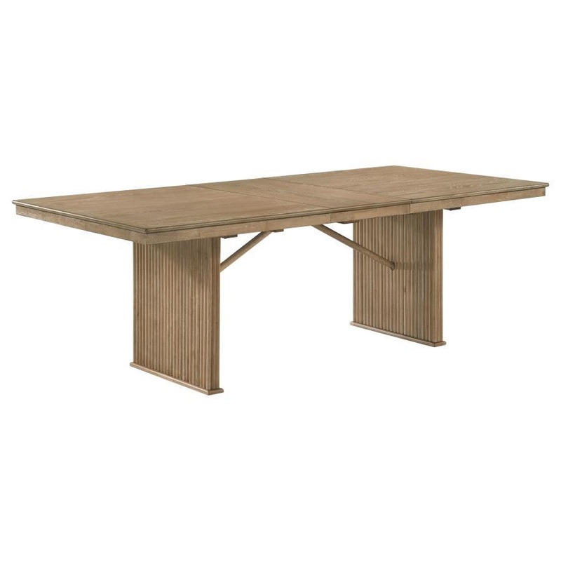 Adina – Extension Dining Table – Distressed Light Brown