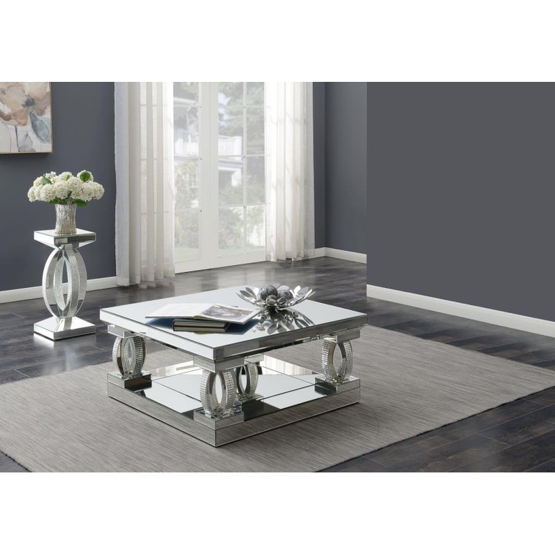 Amalia – Mirrored Coffee Table Set