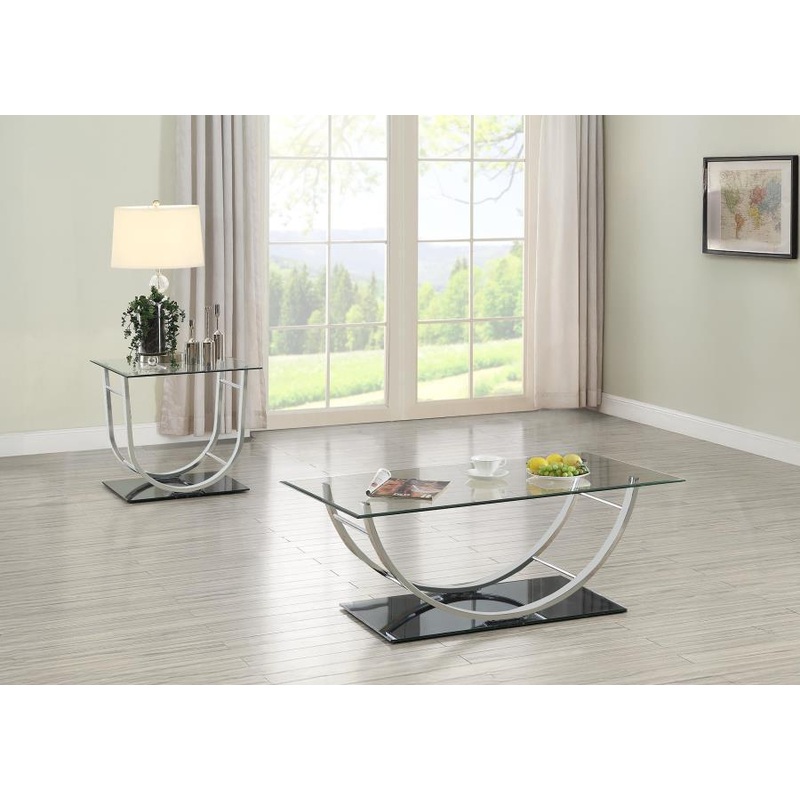 Danville – Glass Top Coffee Table Set