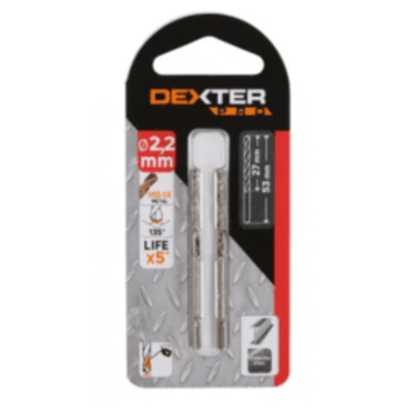 DEXTER PRO METAL DRILL BIT DIAM 2.2MM.