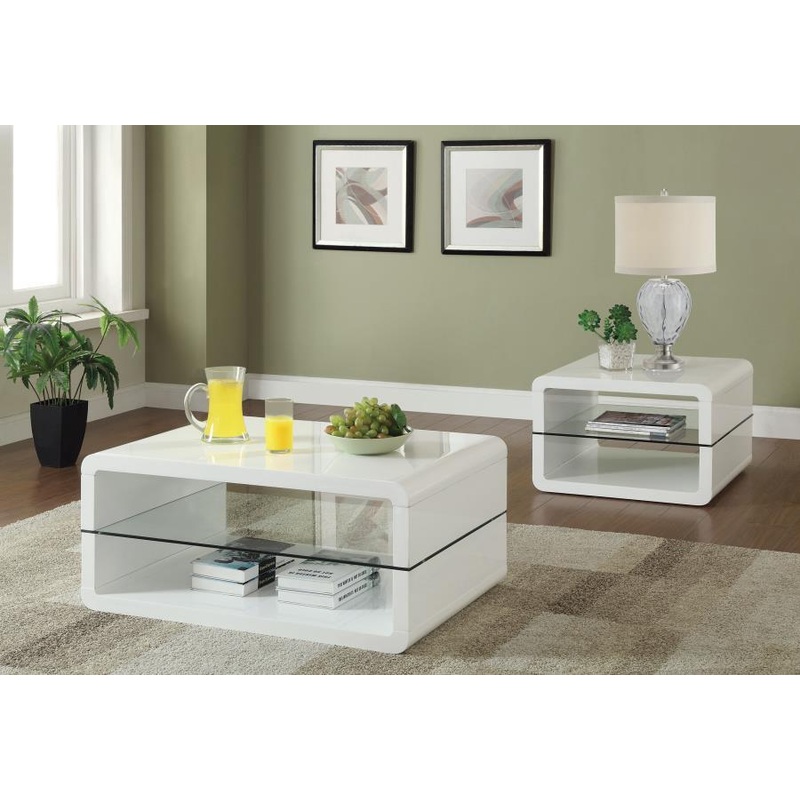 Elana – Coffee Table Set|White|3 Pc. Coffee Table, 2 End Tables|2 Pc. Coffee Table, End Table