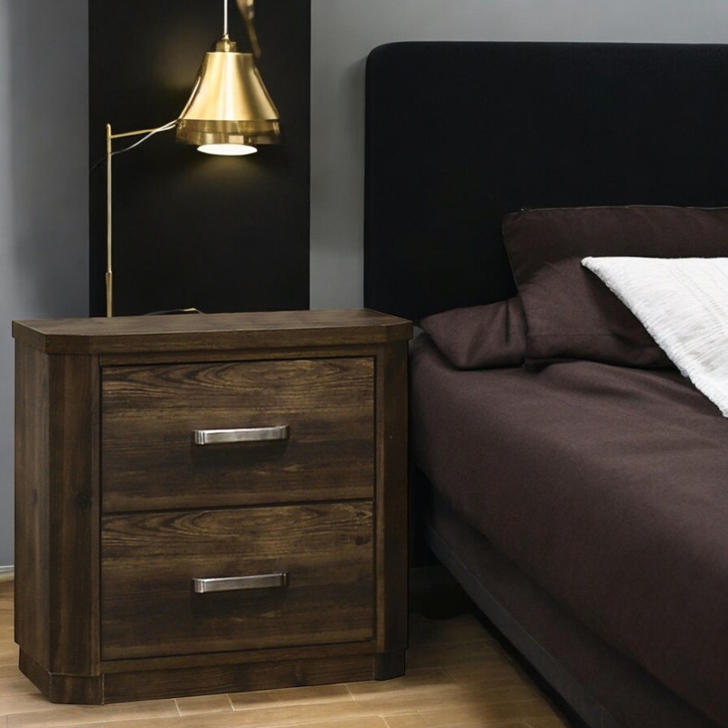Elettra – Rustic Nightstand – Walnut