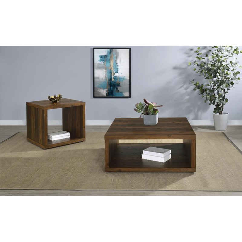 Frisco – Coffee Table Set|Dark Brown|Light Brown|3 Pc. Coffee Table, 2 End Tables|2 Pc. Coffee Table, End Table