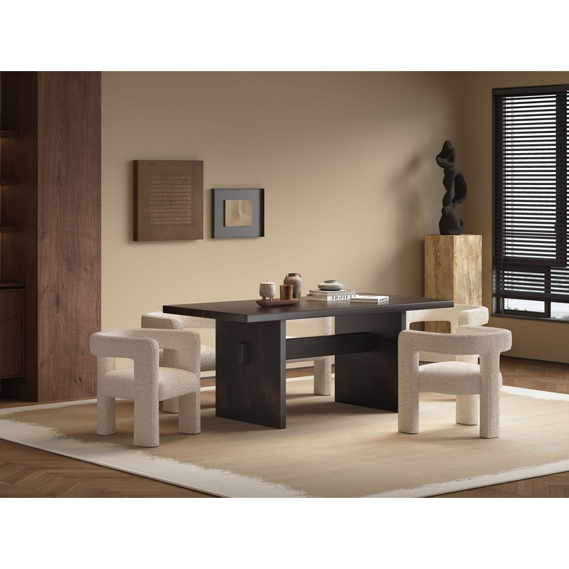 Jaramillo & Lomas – 5 Pieces Dining Room Set – Beige / Espresso
