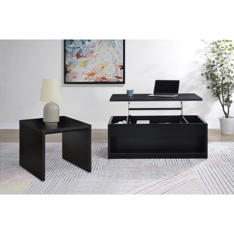 Knapp – Lift Top Table Set|Black|2 Pc. Coffee Table, End Table|3 Pc. Coffee Table, 2 End Tables