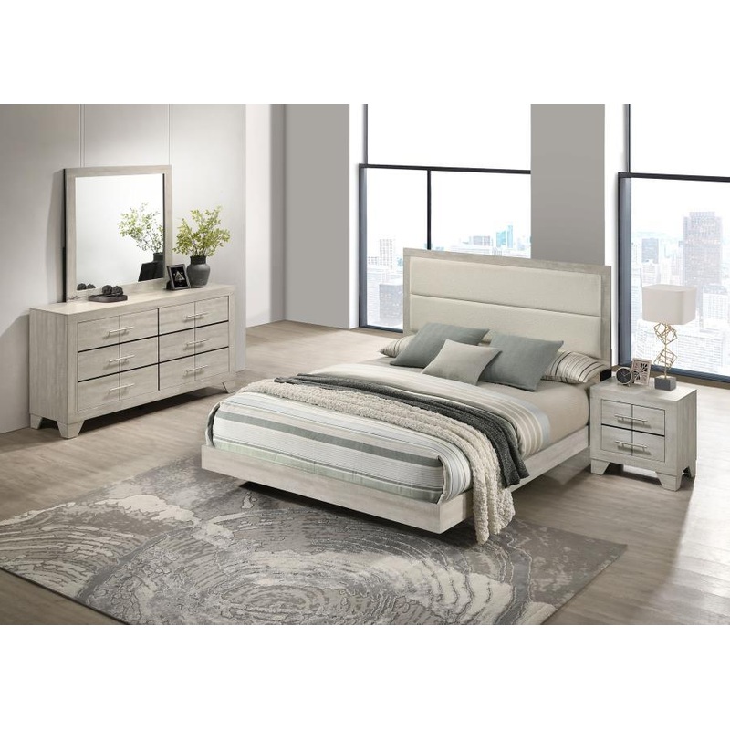 Trenton – Bedroom Set|Beige|4 Pc. Bed, Dresser, Mirror, Nightstand|5 Pc. Bed, Dresser, Mirror, Chest, Nightstand|Full|Queen|Twin|King