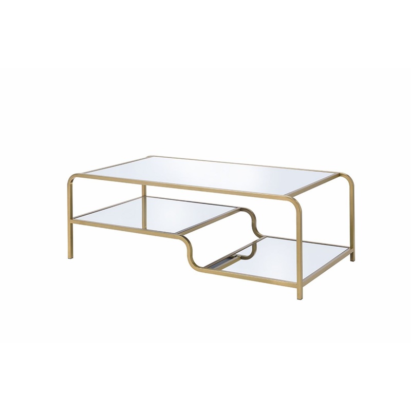 Astrid – Mirrored Table|White|Gold|Coffee Tables|End Tables