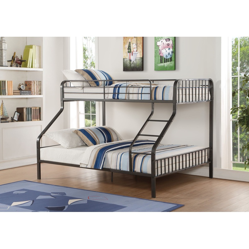 Caius – Twin Long Queen Bunk Bed – Gun