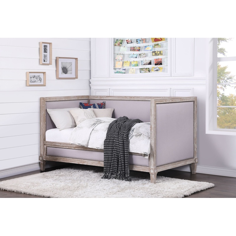 Charlton – Twin Daybed – Beige / Weathered Oak