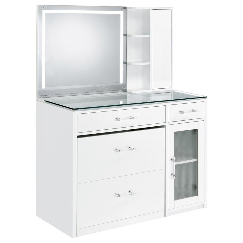 Flora – 2-Drawer Vanity Set With LED Mirror