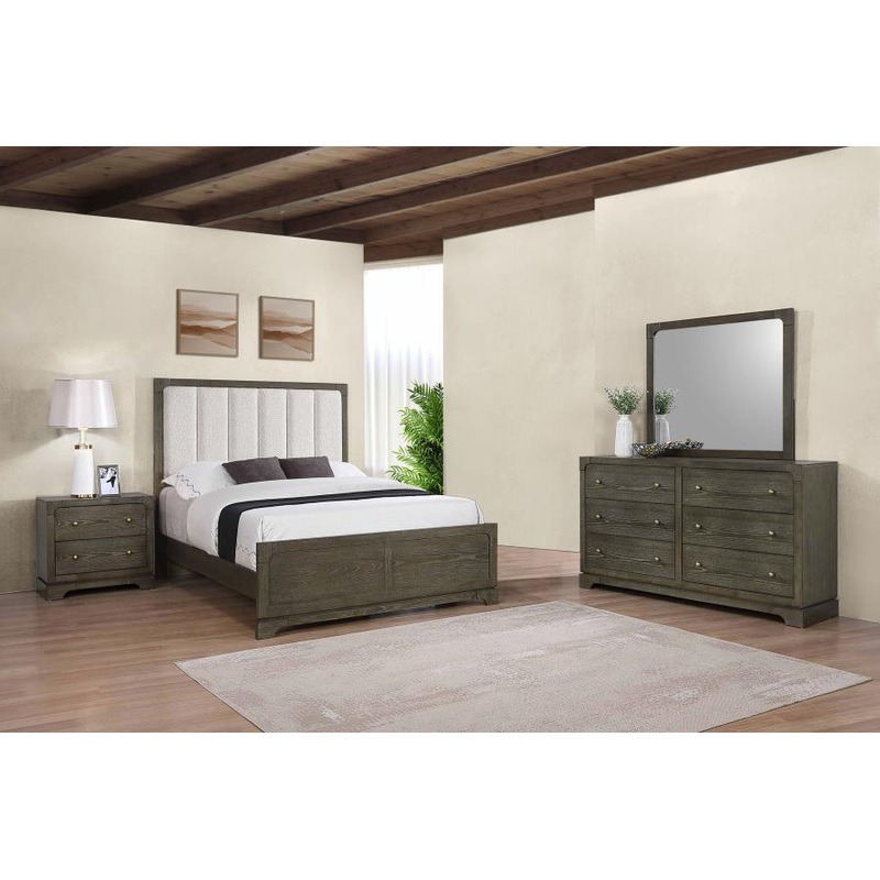 Gran Park – Panel Bedroom Set|Dark Brown|4 Pc. Bed, Dresser, Mirror, Nightstand|5 Pc. Bed, Dresser, Mirror, Chest, Nightstand|California King|Queen|King