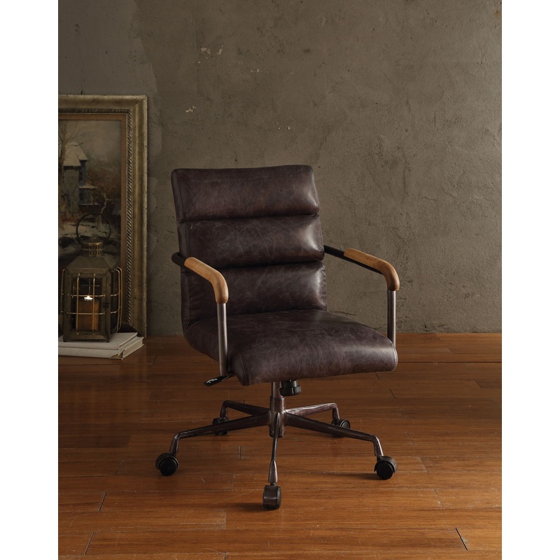 Harith – Retro Top Grain Leather Office Chair