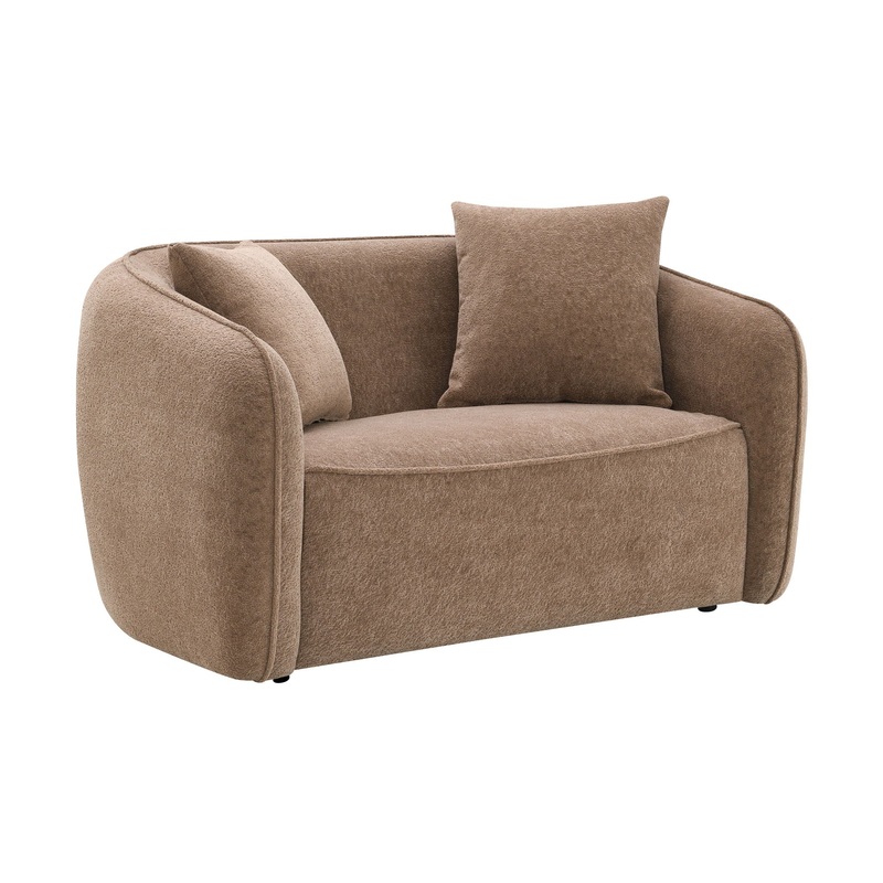 Keith – Chenille Loveseat With 2 Matching Color Toss Pillows