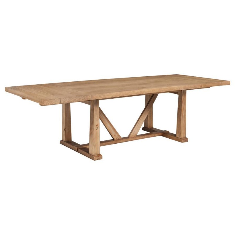 Middleton – 106 Extension Leaf Dining Table – Natural Brown