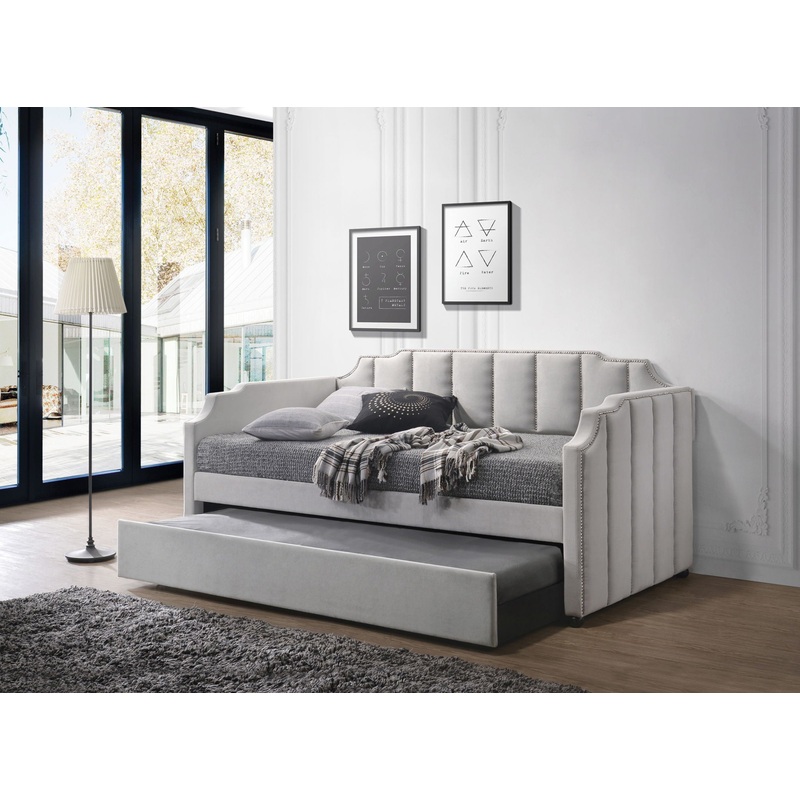 Peridot – Twin Daybed With Trundle – Dove Gray
