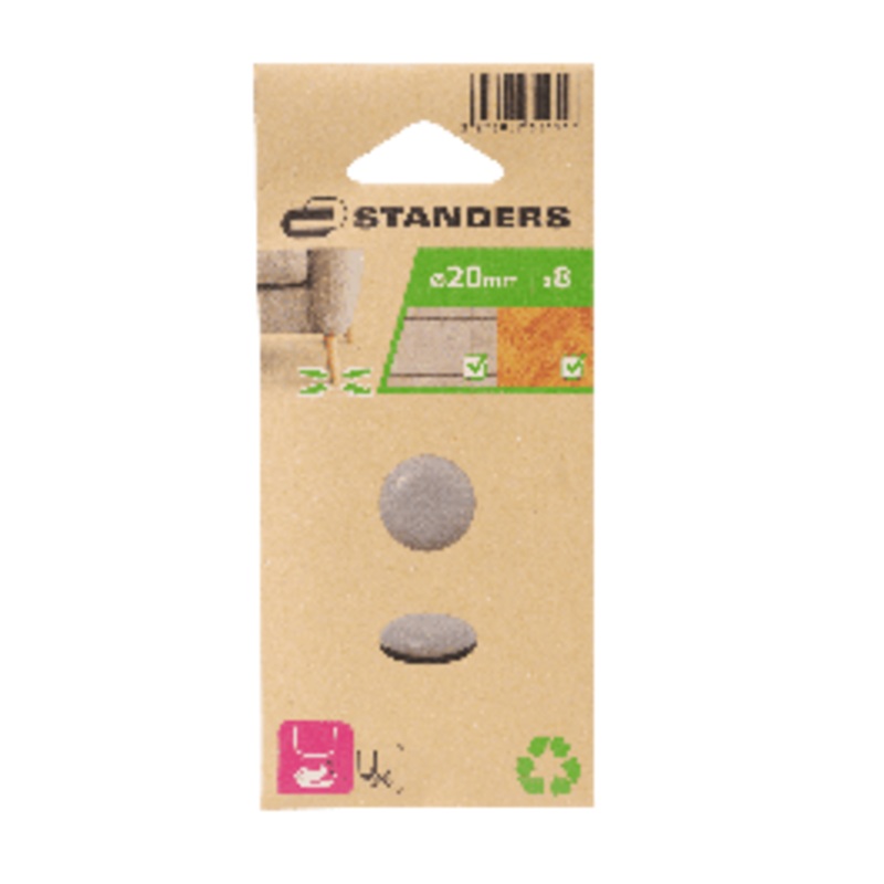 ADHESIVE TIPS DIA. 20MM GRAY 8PCS