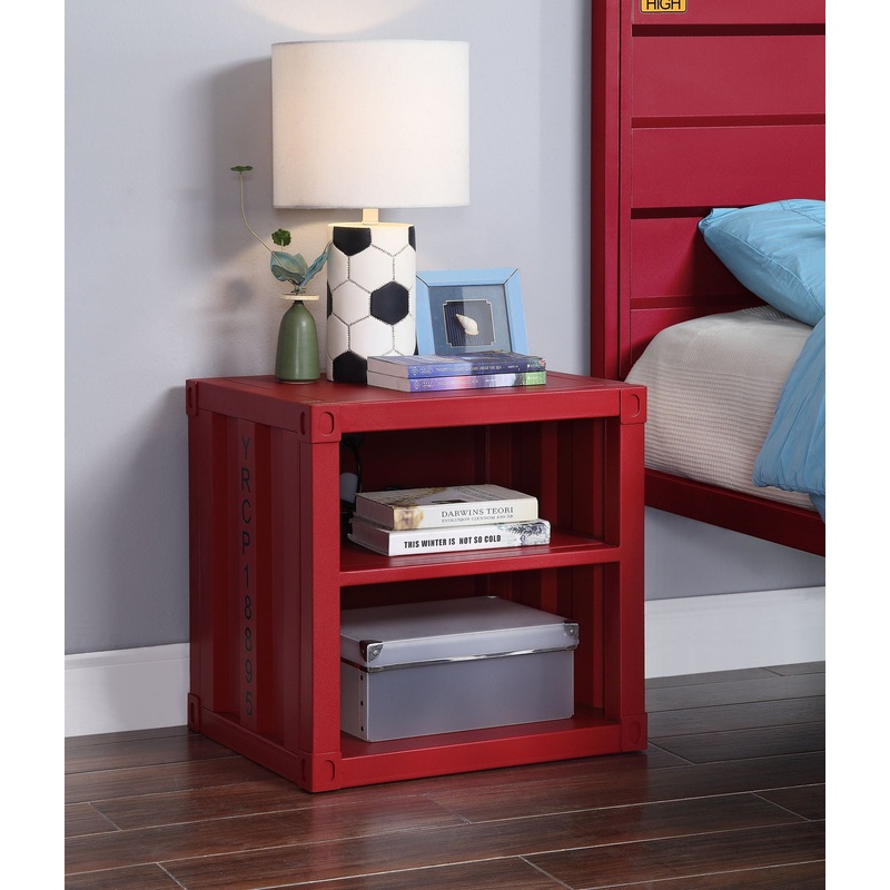 Cargo – Nightstand With USB|Red|White|Blue