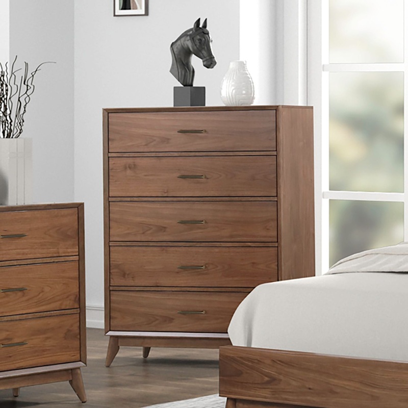 Century Modern – 6 Drawer Dresser – Light Brown