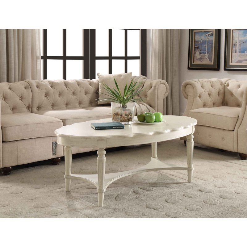 Fordon – French Antique Coffee Table – Ivory